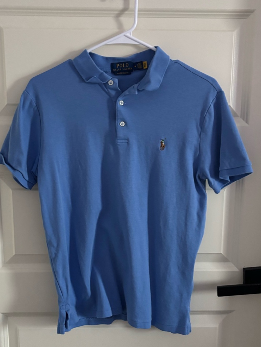 Polo by Ralph Lauren Men's Blue Classic Polo Shirt with Embroidered Pony